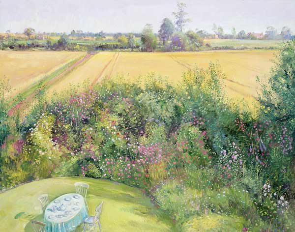 Roses and Cornfield  à Timothy  Easton