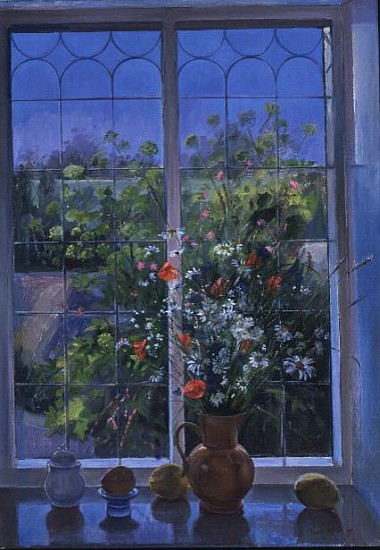 Summer Flowers at Dusk, 1990  à Timothy  Easton