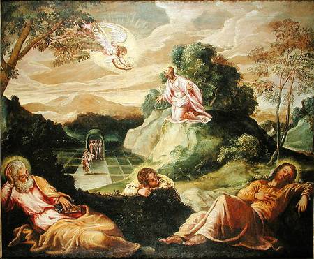 The Agony in the Garden à Tintoretto (alias Jacopo Robusti, alias Le Tintoret)