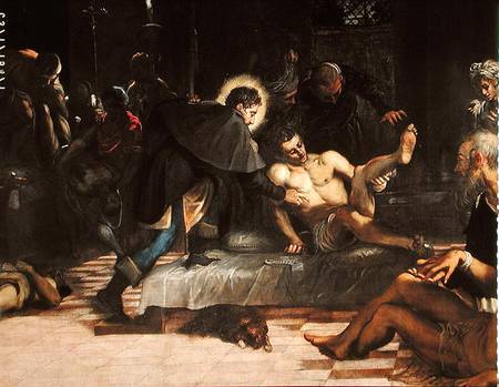 Saint Roch curing the Plague à Tintoretto (alias Jacopo Robusti, alias Le Tintoret)