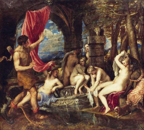 Diana und Aktaeon à Le Titien (alias Tiziano Vecellio)