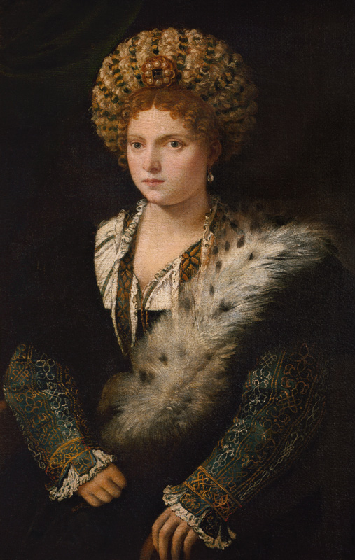 Isabelle d'Este, Comtesse de Mantua à Le Titien (alias Tiziano Vecellio)
