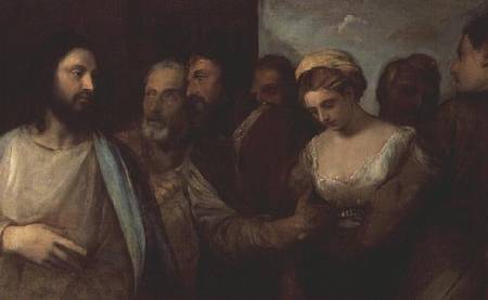Christ and the adulteress à Le Titien (alias Tiziano Vecellio)