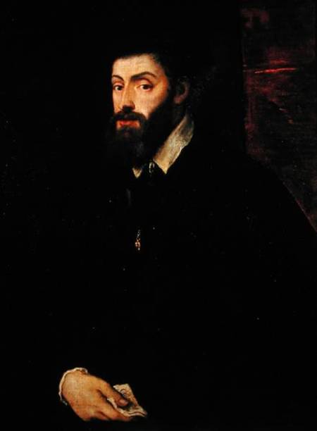 Portrait of Charles V (1500-58) à Le Titien (alias Tiziano Vecellio)