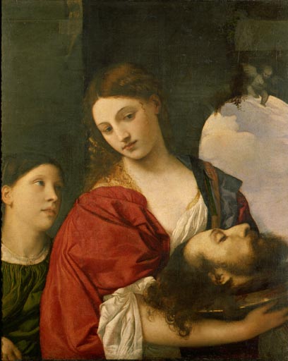 Salome mit dem Haupt Johannes des Taeufers à Le Titien (alias Tiziano Vecellio)