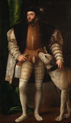 Empereur Charles V. avec le chien.