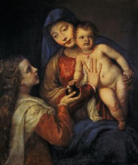 Madonne avec l'enfant et Marie Madeleine.
