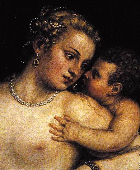 Venus Delighting herself with Love and Music à Le Titien (alias Tiziano Vecellio)