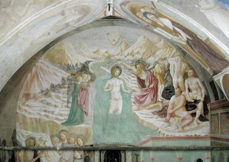The Baptism of Christ, from the Cycle of the Life of St. John the Baptist à Tommaso Masolino da Panicale