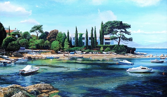 Villa and Boats, South of France à Trevor  Neal