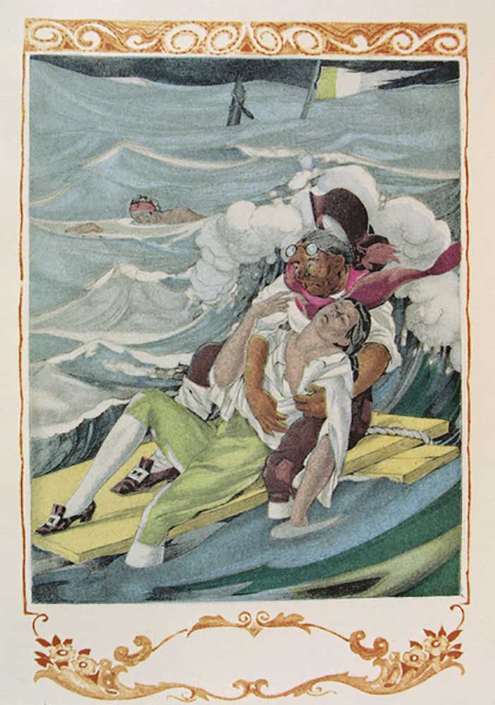 Illustration from Candide by Voltaire, published by Gibert Jeune