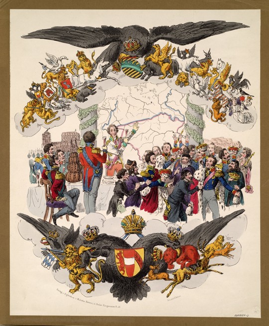 The Congress of Vienna (Caricature) à Artiste inconnu