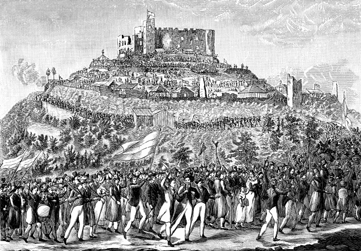 Procession to Hambach Castle on 27 May 1832 à Artiste inconnu