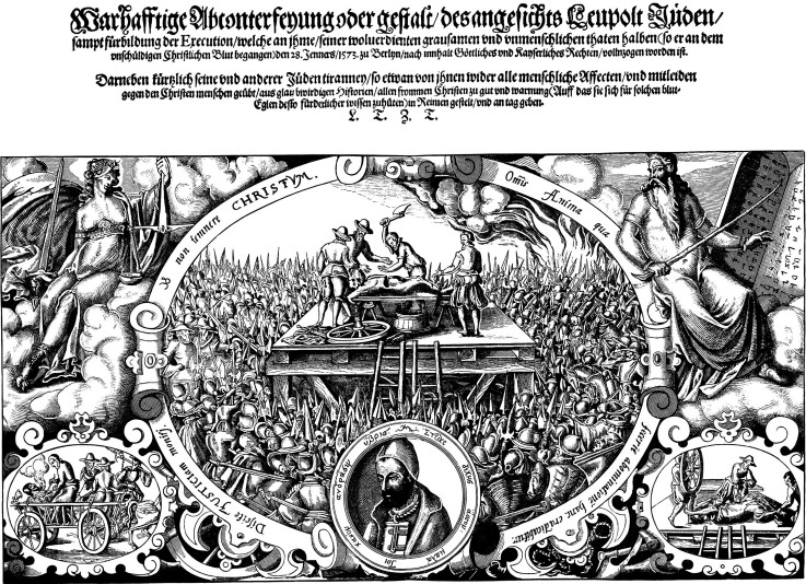 The Execution of the Muenzmeister Lippold on 28 January 1575 in Berlin (Leaflet) à Artiste inconnu