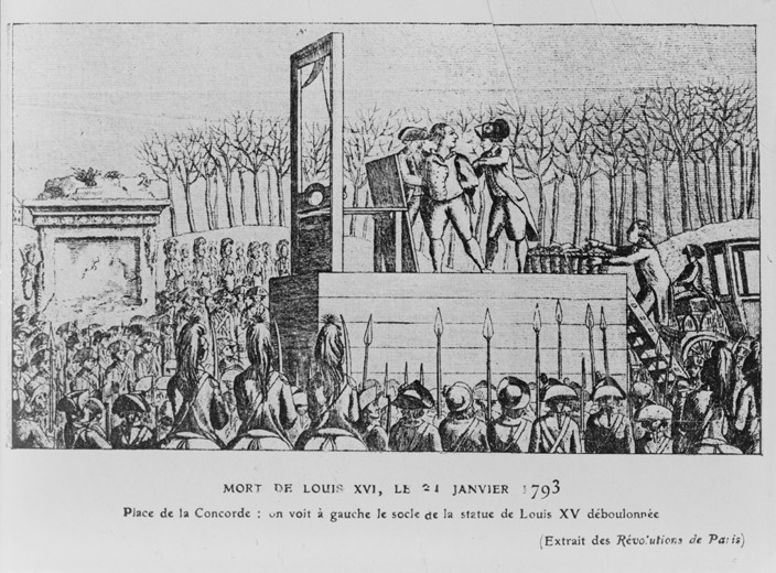 The Execution of Louis XVI in the Place de la Revolution on 21 January 1793 à Artiste inconnu