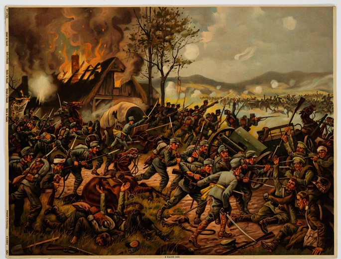 The Battle of Krasnik started on August 23, 1914 à Artiste inconnu