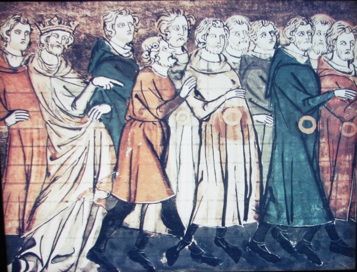 The expulsion of Jews from France in 1182 (A miniature from Grandes Chroniques de France) à Artiste inconnu