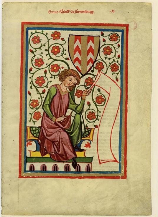 Rudolf II of Fenis (From the Codex Manesse) à Artiste inconnu