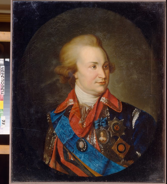 Portrait of Prince of Tauris general-field marshal, statesman Grigori A. Potyomkin (1739-1791) à Artiste inconnu