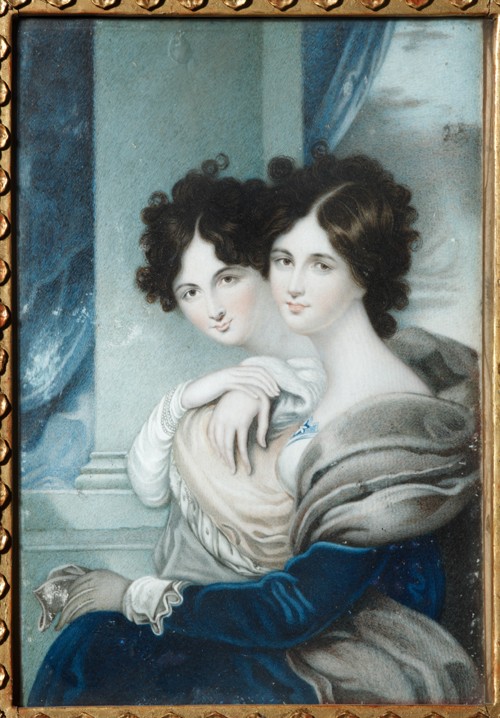 Portrait of Sisters Princesses Anna Petrovna (1777-1805) and Ekaterina Petrovna (1783-1830) Lopukhin à Artiste inconnu