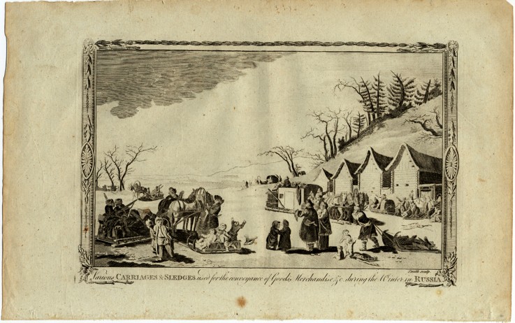 Carriages and sledges during the Winter in Russia à Artiste inconnu