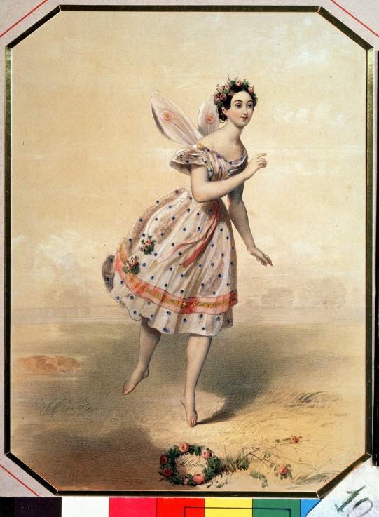 Dancer Maria Taglioni (1804-1884) in the ballet Sylphides by F. Chopin à Artiste inconnu