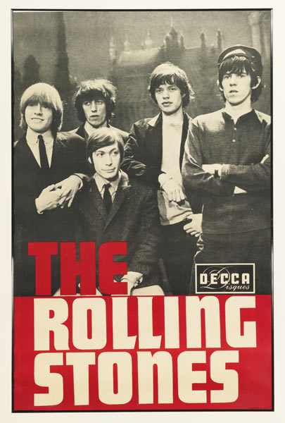 The Rolling Stones. Poster for the Paris - Artiste inconnu en reproduction  imprimée ou copie peinte à l'huile sur toile