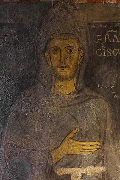 Saint François d'Assise (Détail de son plus ancien portrait)