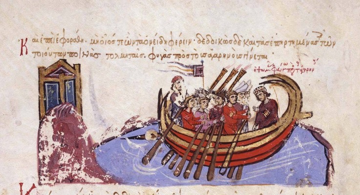 Thomas the Slav flees to the Arabs (Miniature from the Madrid Skylitzes) à Artiste inconnu