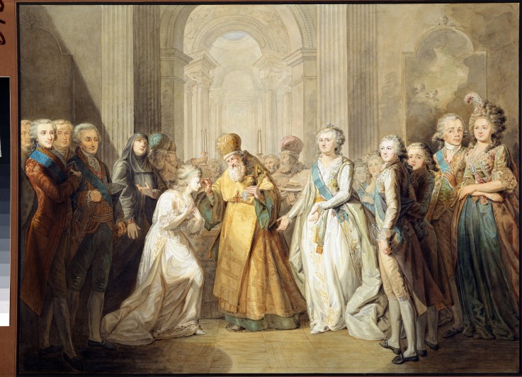 Engagement of Grand Duke Alexander Pavlovich and Princess Louise of Baden à Artiste inconnu