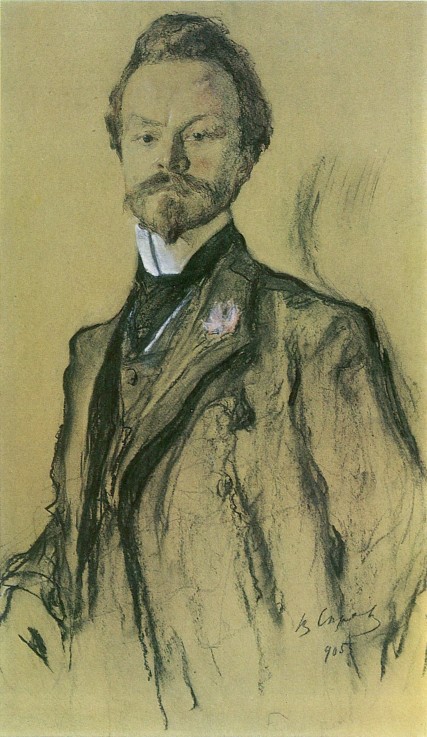 Portrait of the poet Konstantin Balmont à Valentin Alexandrowitsch Serow