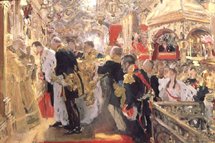 Die Krönung des Zaren Nikolaus II. à Valentin Alexandrowitsch Serow