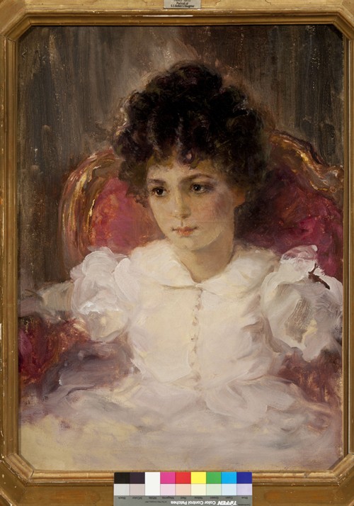 Portrait of Tatyana Sergeevna Khokhlova, née Botkina (1897-1985) as Child à Valentin Alexandrowitsch Serow