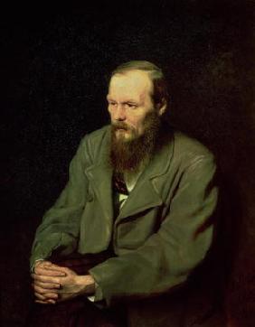 Portrait of Fyodor Dostoyevsky (1821-81) 1872 (oil on canvas)