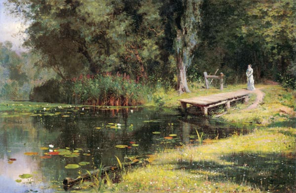 Der bewachsene Teich à Vasilij Dimitrijewitsch Polenov
