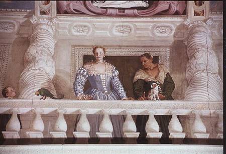 Villa Barbaro. Lady and Nurse on the Balcony à Paolo Veronese (alias Paolo Caliari)