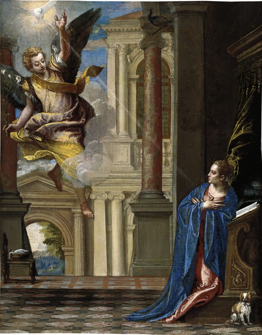 The Annunciation à Paolo Veronese (alias Paolo Caliari)