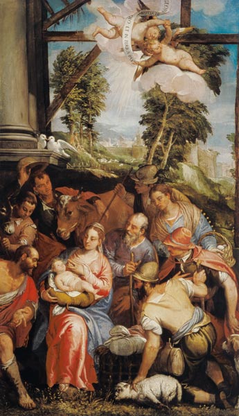 Veronese Family / Adoration of Shepherds à Paolo Veronese (alias Paolo Caliari)