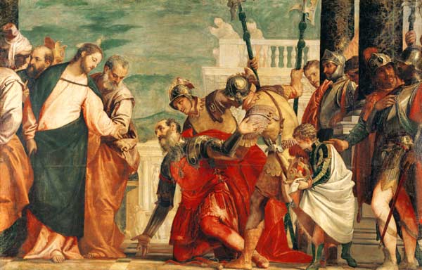 Jesus et le capitaine de Kapernaum. à Paolo Veronese (alias Paolo Caliari)