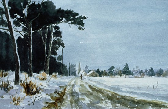 Hermitage Road in the Snow (Village of Higham, near Rochester) à Vic  Trevett