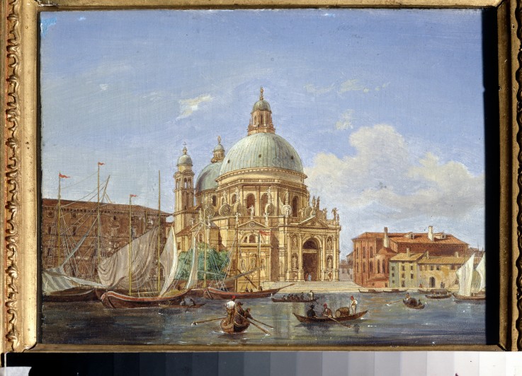 Views of Venice. The Santa Maria della Salute Church à Victor Vincent Adam