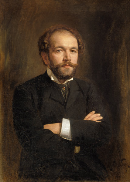Portrait of Nikolai Karlovich Medtner (1879-1951) 1906 (oil on canvas) à Viktor Karlovich Stemberg