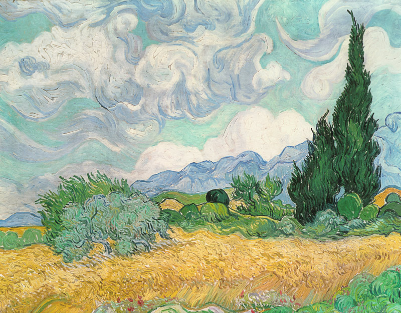 Champ de blé avec des cyprès à Vincent van Gogh