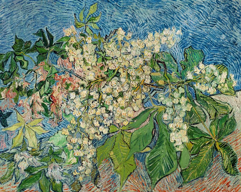 Branches de châtaigniers en fleurs à Vincent van Gogh