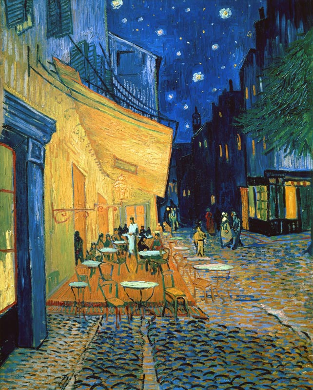 Terrasse de café de nuit à Vincent van Gogh