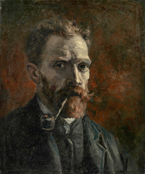 Self-portrait with pipe à Vincent van Gogh