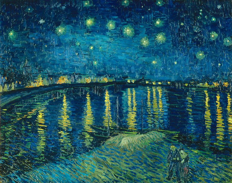 Nuit étoilée sur le Rhône à Vincent van Gogh