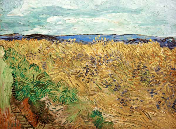 V.v.Gogh, Champ avec du maïs /Ptg./1890 - Vincent van Gogh