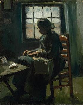 Woman sewing