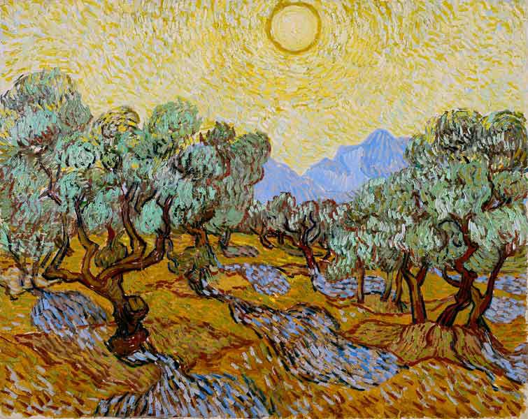 Oliviers sous le soleil - Vincent van Gogh